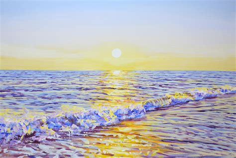 Iryna Kastsova - Sea sunset. Glare. For Sale at 1stDibs