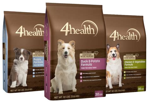 Is 4health a good dog food. 4health with Wholesome Grains Adult Salmon and Potato Formula Dry Dog Food SKU: 1424210 Product Rating is 4.8 4.8 (6504) $57.99 ... 4health with Wholesome Grains Adult Healthy Weight Chicken Formula Dry Dog Food SKU: 1024381 Product Rating is 4.8 4.8 (860) $46.99 Was $46.99 Save Standard Delivery Same Day Delivery ... 