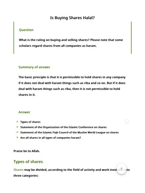 Is Buying Shares Halal? - Islam Question & Answer - IslamQA.info