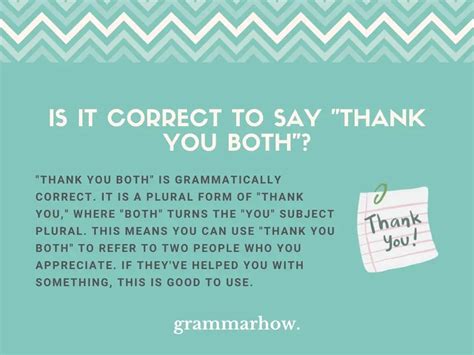 Is It Correct to Say “Thank You Both”? - Strategies …