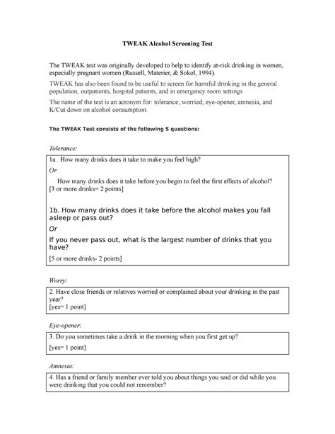 Is TWEAK a valid screening questionnaire to identify …