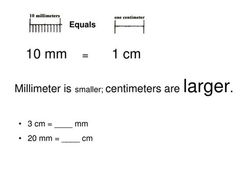 Is a millimeter bigger or smaller than a centimeter?