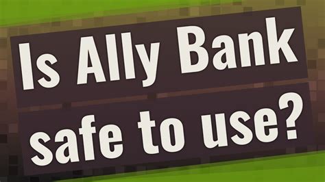 Is ally bank safe. Ally Bank, the company's direct banking subsidiary, offers an array of deposit and mortgage products and services. Ally Bank is a Member FDIC and Equal Housing Lender NMLS ID 181005. Mortgage credit and collateral are subject to approval and additional terms and conditions apply. Programs, rates and terms conditions are subject to change at any ... 