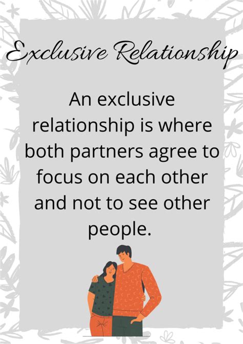 Is an Exclusive Relationship the Same as