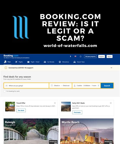 Is booking com legit. It's one of the 2 or 3 biggest hotel booking sites in existence. Basically any problems you have on booking.com you could just as easily have on expedia or whatever other site you might use. Various hotel workers have suggested searching for prices through booking.com and then booking directly with the hotels. 