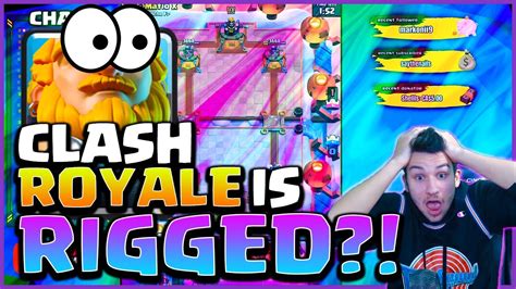 Is clash royale rigged. Here's my "Play clash while avoiding rigged matchaking" process (sorry it's just pseudocode not a pretty flowchart): Press Battle Play Clash Royale Would you like to play more Clash Royale? Yes: Goto 1. No: End. 