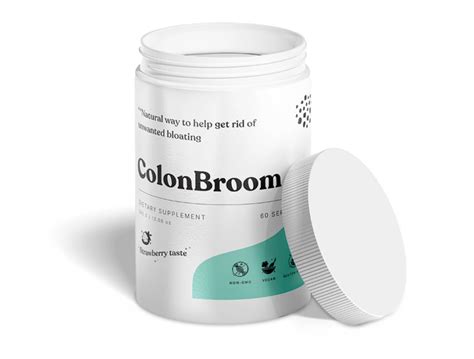  Unload your gut with the natural powers of fiber. ColonBroom is a high-fiber dietary supplement made of 85% psyllium husk fiber. It promotes regular bowel movements, alleviates bloating, and supports healthy cholesterol levels. Reduces bloating. Relieves constipation. . 