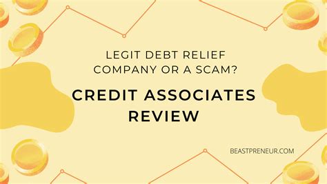 Is credit associates legit. Sep 29, 2021 ... They will tell you they have relationships with all your creditors. They know what they will typically settle for. They'll tell you to give the ... 