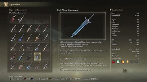 In gameplay, it's up to you. Godslayer's weapon art is better imo but Black Blade's is pretty good. Bird poke stick! Blasphemous blade. Godslayer in my opinion. It's faster and you can cancel the animation. But if you can use both. Godslayer’s Greatsword imo. It has more reach and the AoW is just better.. 