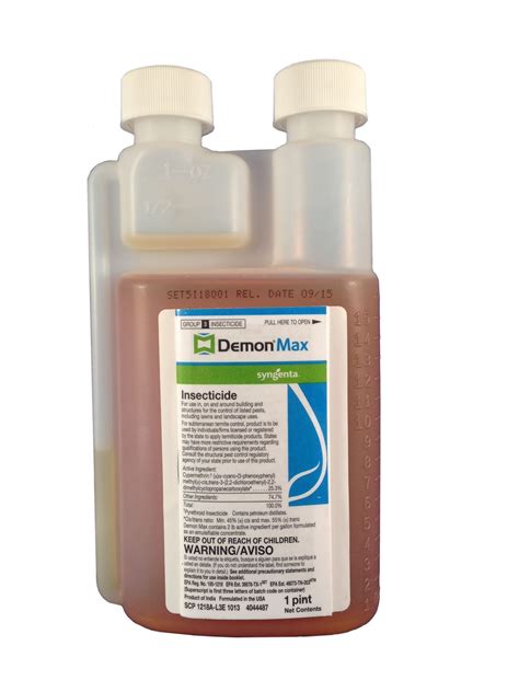 DEMON® MAX INSECTICIDE 1. PRODUCT IDENTIFICATION A7134C Use: Insecticide Product identifier on label: DEMON® MAX INSECTICIDE Manufacturer: Syngenta Crop Protection, LLC Post Office Box 18300 Greensboro NC 27419 Manufacturer Phone: 1-800-334-9481 Emergency Phone: 1-800-888-8372 Product No.: 2. HAZARDS …. 
