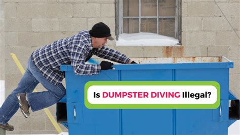 In Pennsylvania, dumpster diving at night is not explicitly illegal. However, if the dumpster is on private property or clearly marked as private, accessing it could potentially lead to trespassing charges. Best Practices and Tips. While dumpster diving you should always confirm local laws before you begin dumpster diving.. 