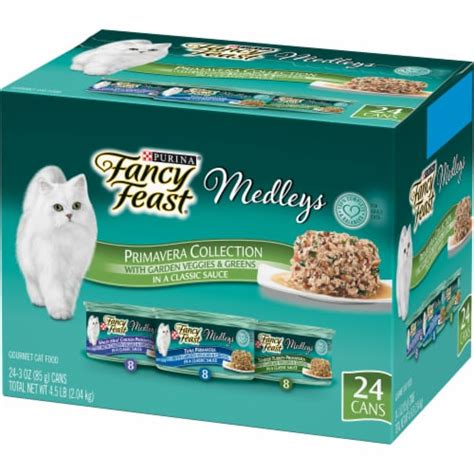 Is fancy feast healthy for cats. And of course take your senior cat to be checked. It is possible that after eating the same food for so long has caused the throwing up. Especially since fancy feast is high in carbs. Its possible the senior cat can no longer have fancy feast. If the vet suggests dry food I would disagree. 