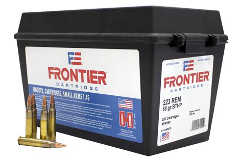 Good for All Purpose. 25% Off. 5 Star Rating on 4 Reviews for this ammo. + Free Shipping over $49. Caliber: 5.56x45mm NATO, Number of Rounds: 20, Bullet Type: Boat Tail Hollow Point (BTHP), Bullet Weight: 68 grain, Cartridge Case Material: Brass, Muzzle Velocity: 2960 ft/s, Muzzle Energy: 1323 ft-lbs, Ammunition Application: All Purpose, Package Type: Box, Primer Location: Centerfire .... 