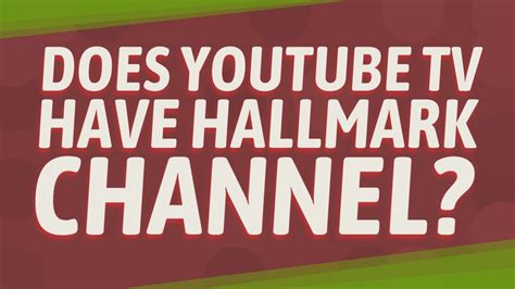Is hallmark on youtube tv. Feb 6, 2024 · Hallmark Channel launched on cable TV in 2001, according to Variety, as a broadcast extension of Hallmark, the Kansas City greeting card company founded in 1910. Three years later, in January 2004 ... 