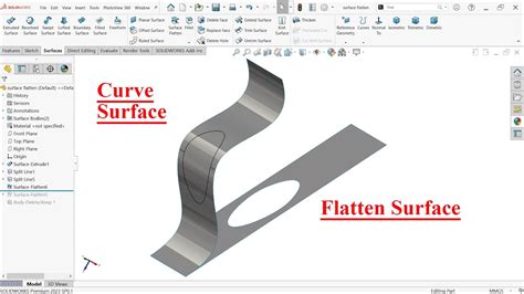 Is it possible to flatten a surface in Solidworks 2014?