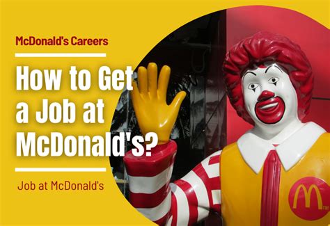 Is it possible to work at McDonald