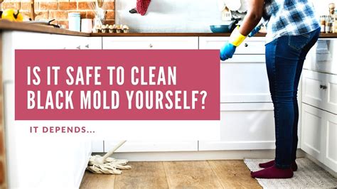 Is it safe to clean black mold yourself. Do not proceed if there are bubbles or cracking in the paint or if you smell a moldy odor; it behind the walls. In a spray bottle, mix 3 parts warm water and 1 part detergent. Spray the affected area and use a cloth or sponge to scrub. Fill the spray bottle with clean water and spray to rinse the area. 