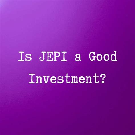 Apr 22, 2023 · So, if income was the only thing you were after, JEPI can be a valid investment, but for those of you with a longer time horizon focused more on total return, JEPI may not be the answer. . 