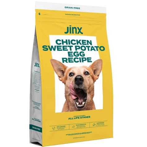 Is jinx dog food good. Jinx Chicken, Sweet Potato, Carrot & ALS Kibble Dry Dog Food, 4 lbs. Jinx (490) 490 Reviews | Answered Questions. $12.99 reg $13.99 