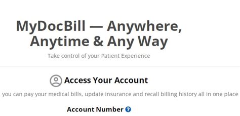MyDocBill is a portal that allows you to pay your online bills