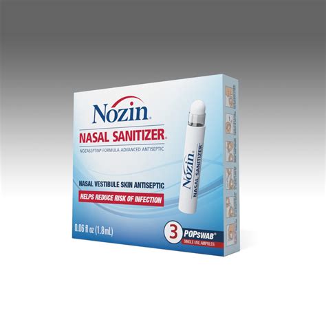 Nozin® Nasal Sanitizer® antiseptic equips he