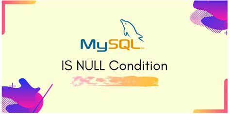 Is null mysql.  The MySQL IS NULL condition is used to test for a NULL value in a SELECT, INSERT...