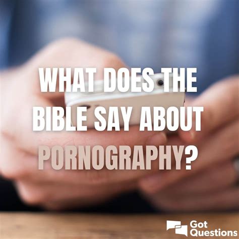 Is porn against the bible. The Bible does not directly mention pornography, cybersex or related activities. However it is very clear about how God feels about actions that promote sex … 
