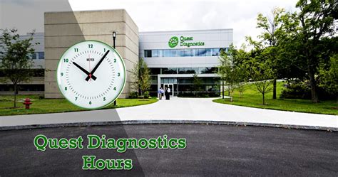 They are open 6 days a week, including today from 7:00AM to 11:00AM. Quest Diagnostics offers you the ability to book online in advance through Solv prior to arriving at the lab, which should cut your wait time considerably and get you on with your day more quickly. As a clinical lab, Quest Diagnostics offers many different types of tests ....