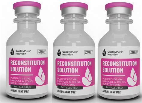 Is reconstitution solution the same as bacteriostatic water reddit. If you use all 5mg of the oxytocin, and 10mL of bacteriostatic water, then each 0.1mL spray will be 50mcg, I believe. However with every 2 mL of water, I would just fill the vial so … 