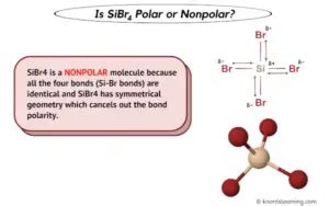 Is sibr4 polar or nonpolar. Is sibr4 polar or nonpolar? The electronegativity of silicon is 1.8, that of bromine is 2.8. The silicon – bromine bond is polar. Showing these bonds as arrows in a tetrahedral structure clarifies that silicon tetrabromide is a nonpolar molecule. Are all organic solvents non polar? 