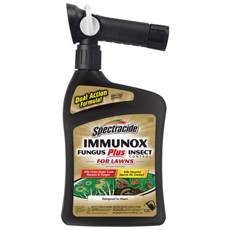 It protects your lawn for up to 2 weeks from most major lawn diseases, including brown patch and rust. Use it on all types of lawns throughout the entire year*. It also kills more than 20 insects on contact. Every couple of weeks simply attach it to your garden hose and spray your lawn to apply. Kills listed major lawn diseases and fungus.