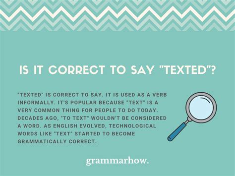 Is texted proper grammar