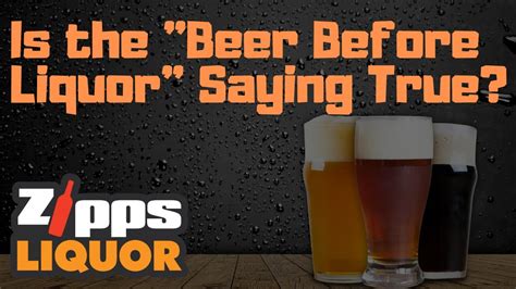 Is the 'beer before liquor…' saying true?