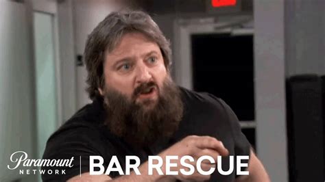 A newly clean-cut Brad looks upon his newly-renovated bar for the first time. He is very pleased with the name. #ParamountNetwork #BarRescueJon Taffer embar.... 