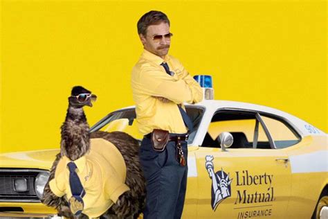 Is the emu real in liberty mutual commercials. Liberty’s Mutual’s “LiMu Emu & Doug” campaign is still chugging along after more than four years. Here we meet Doug’s son, who looks and dresses exactly the same, and even has a mustache like his dad. Doug and LiMu Emu beam with pride as the son says goodbye to his uncle LiMu and drives away in his little kiddie car with Lil’ LiMu. 