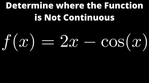 Is the function continuous or not - YouTube