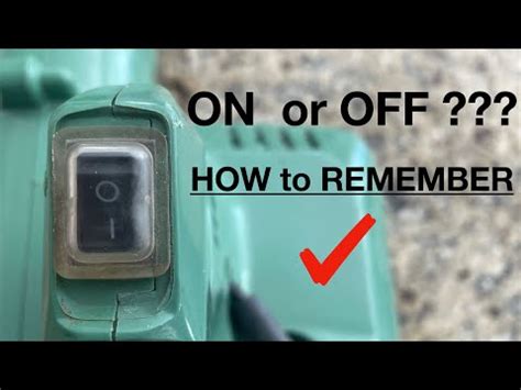 Is the i/o on or off? Simple hack to remember for good