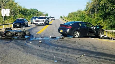State patrol seeks car involved in fatal motorcycle crash on I-94 in Minneapolis. The Minnesota State Patrol is searching for a car that was involved in a crash with a motorcycle over the weekend ... . Is there an accident on i 4