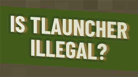 Is TLauncher legal? Hey there! It's great to he