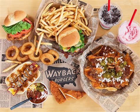 Order food online at Wayback Burgers, Torrington with Tripadvisor: See 12 unbiased reviews of Wayback Burgers, ranked #65 on Tripadvisor among 99 restaurants in Torrington. ... is good. burgers and fries are not greasy like 5 guys.. you can actually finish meal without feeling awful. free drink refills of fountain sodas. cool old school 50s .... 