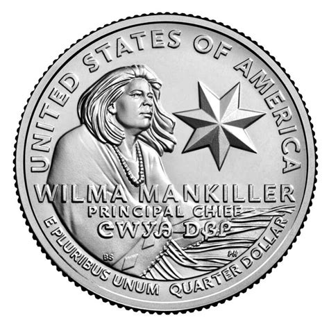 CoinTrackers.com estimates the value of a 2022 P Wilma Mankiller in average condition to be worth 35 cents, while one in mint state could be valued around $2.50. - Last updated: June, 23 2023. Year: 2022. Mint Mark: P. Coin: Wilma Mankiller. Type: Quarter Dollar. Price: 35 cents-$2.50+. Face Value: 0.25 USD. Produced: 310,000,000.. 