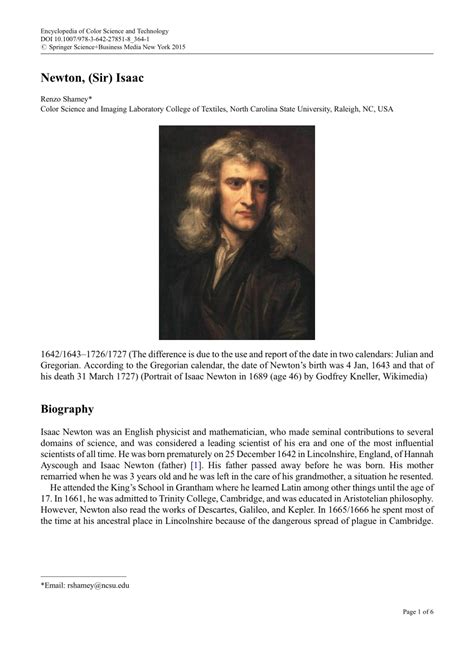 Isaac newton biography and contribution in mathematics pdf