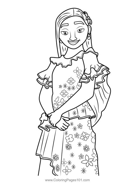 Isabela from Encanto Coloring Pages Encanto Coloring Pages Coloring