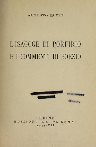 Isagoge di porfirio e i commenti di boezio. - Capítulos de história de paraíba do sul.