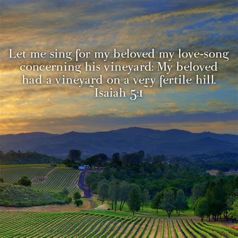 Isaiah 5:1-7 - NIV - I will sing for the one I lov... - Christianity