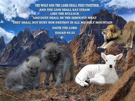 Isaiah 65:25 KJV - The wolf and the lamb shall feed - Bible Gateway