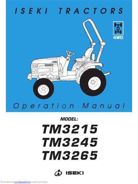Iseki tm3215 tm3245 tm3265 manuale di manutenzione per trattore 1 download. - Das erlebte ist immer das selbsterlebte.