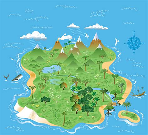 Island Map illustration