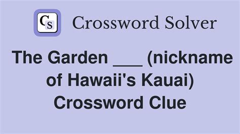 Island near Kauai Crossword Clue and Answer - The Games Cabin