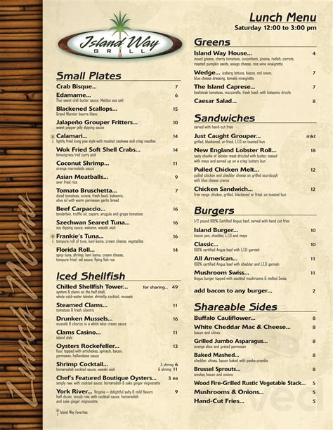 Island way grill clearwater menu. RESTAURANTIsland Way GrillSeafood, Sushi, Steakhouse | Clearwater, FL. Island Way Grill. Add to trip. $$$$. RESTAURANTCesare At The BeachItalian | Clearwater, ... 